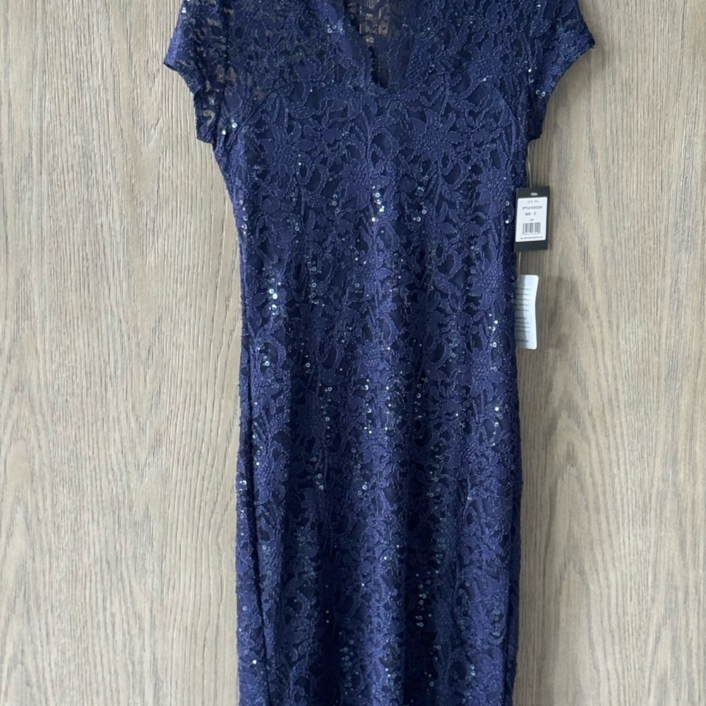 Blue Sheath Cocktail Dress